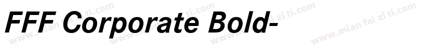 FFF Corporate Bold字体转换